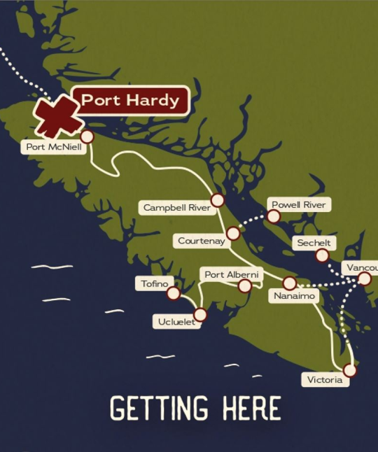 Illustrated map with all main markers on it